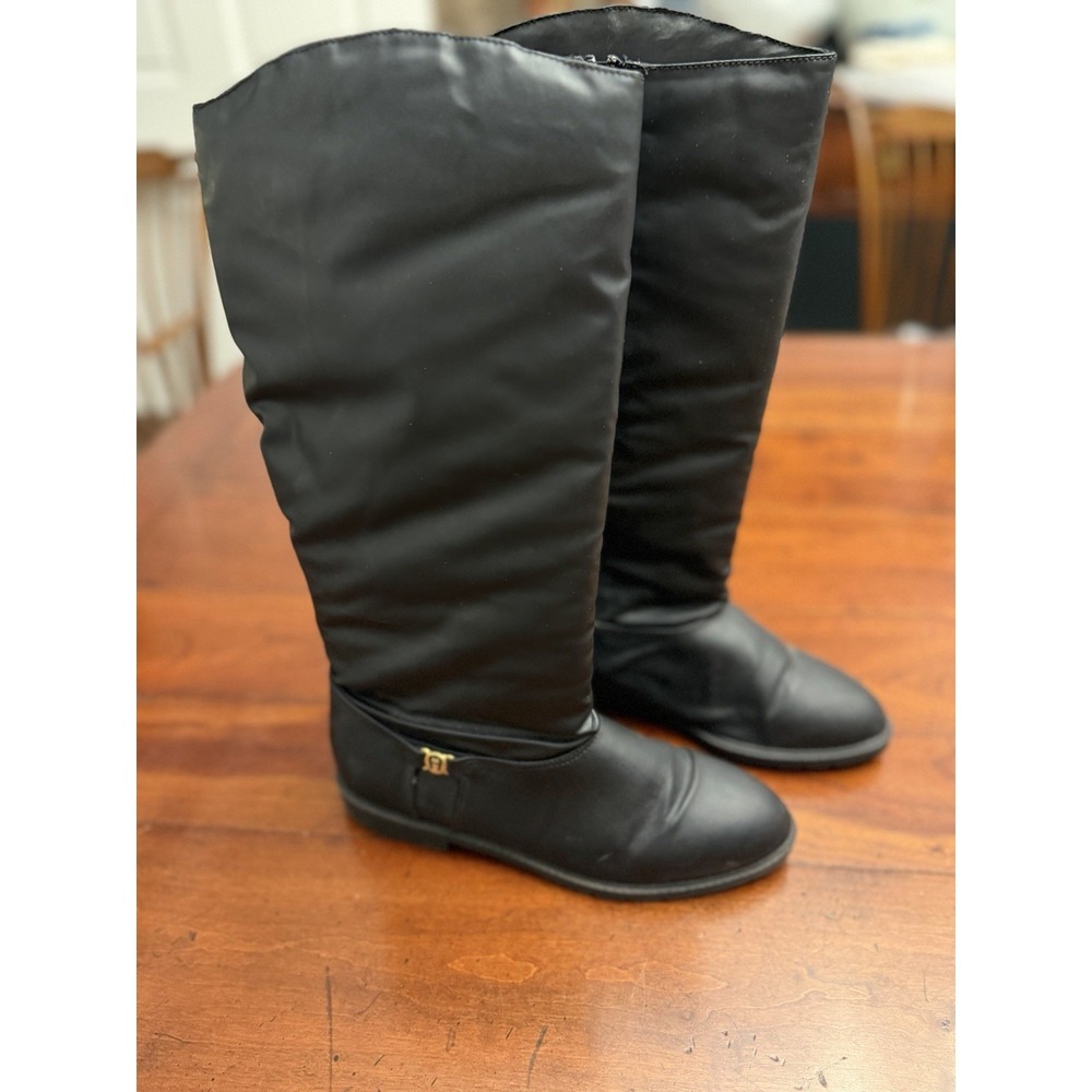 Etienne Aigner Storm 3 Winter Boots Women's 8M Knee High Black Faux Fur w/box